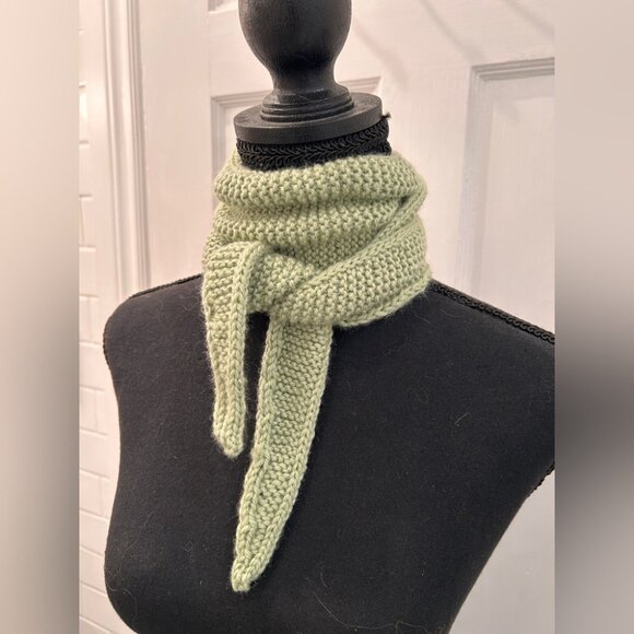 Handmade Sage/Mint Green Sophie Scarf in Size Lg. - Picture 5 of 8